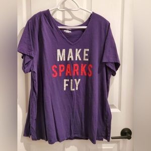 Lane bryant blue tshirt sz 22